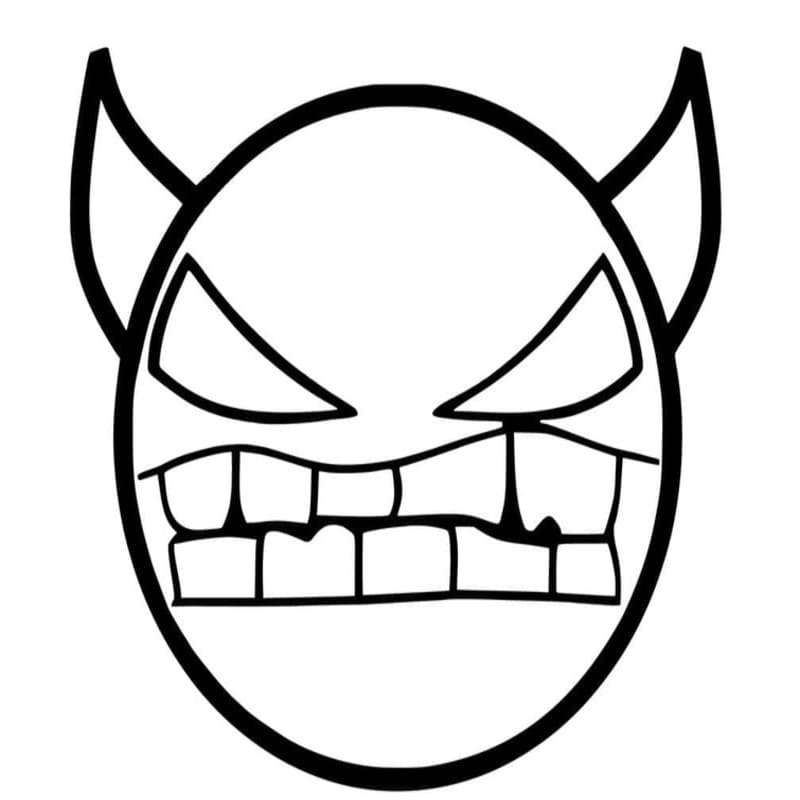 Geometry Dash tisknutelné omalovánka