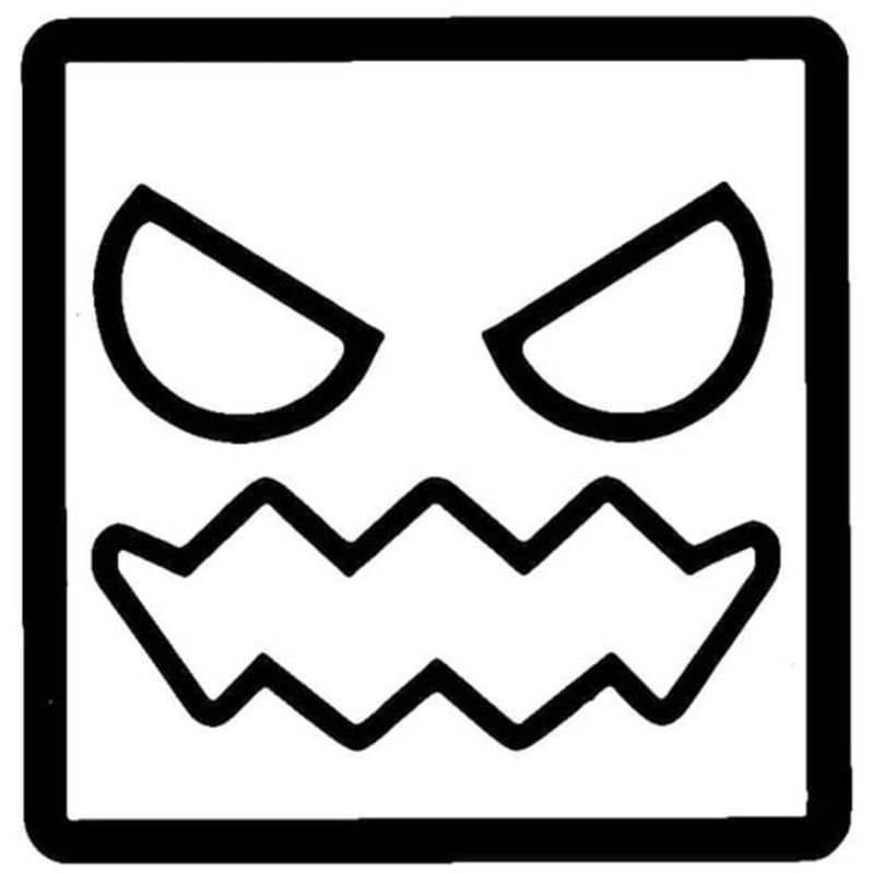 Geometry Dash základní tisknutelné omalovánka