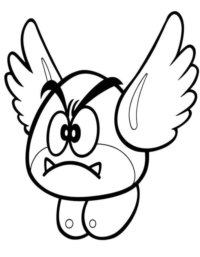 Goomba k vytisknutí zdarma omalovánka