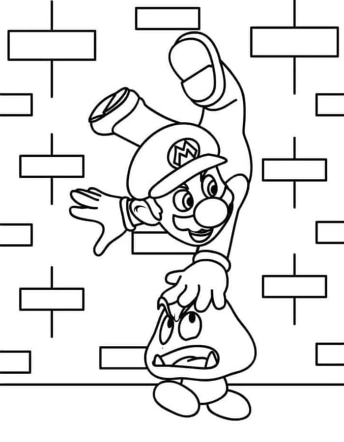 Goomba prostý tisknutelné omalovánka