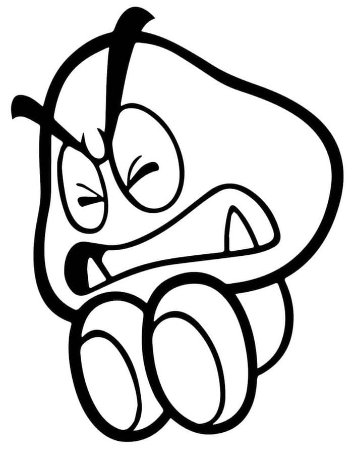 Goomba tisknutelné omalovánka