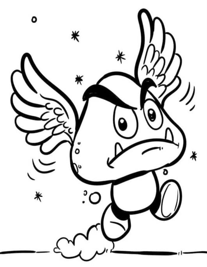 Goomba zdarma prostý tisknutelné omalovánka