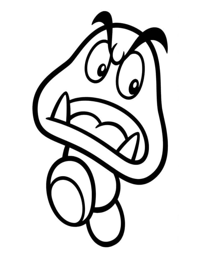 Goomba zdarma prostý omalovánka