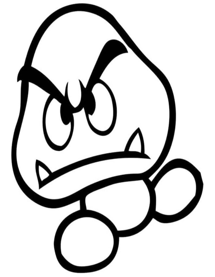 Goomba zdarma tisknutelné pro děti omalovánka