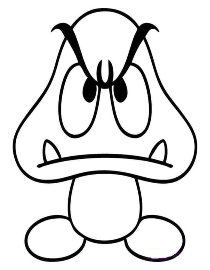 Goomba zdarma základní omalovánka
