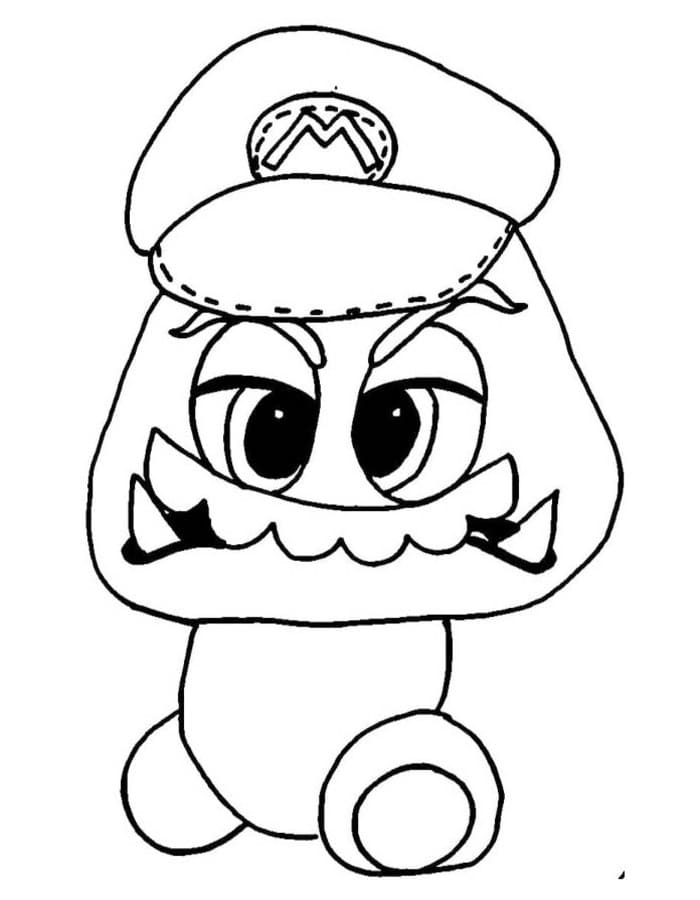 Goomba zdarma omalovánka