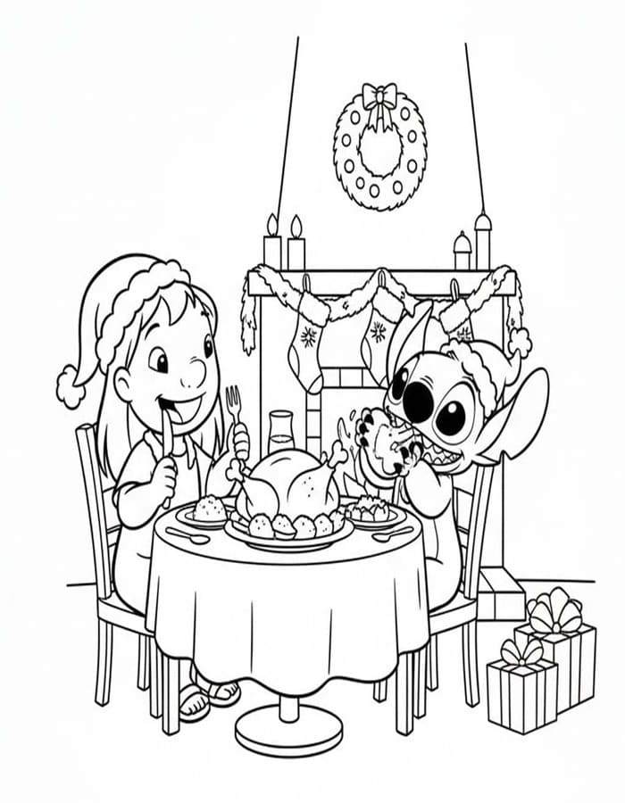 Lilo a Stitch pro děti omalovánka