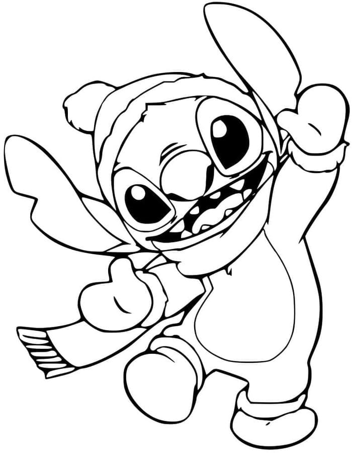Lilo a Stitch snadný tisknutelné omalovánka