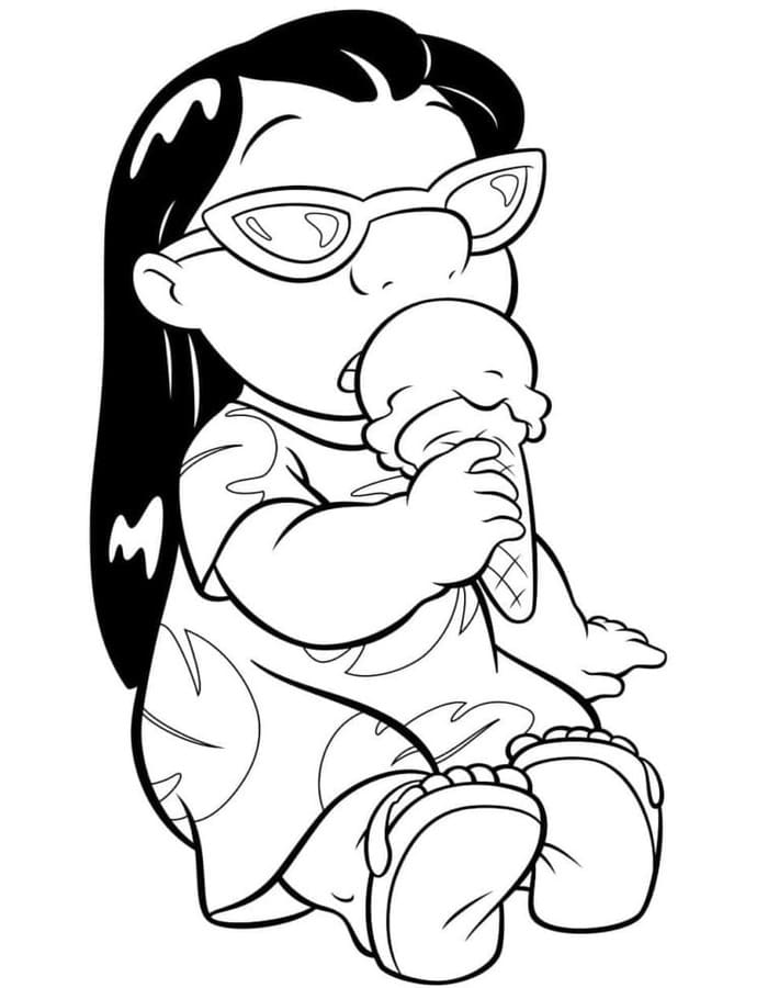 Lilo a Stitch tisknutelné pro děti omalovánka