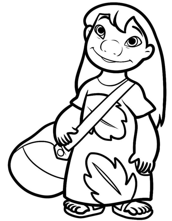 Lilo a Stitch zdarma tisknutelné pro děti omalovánka