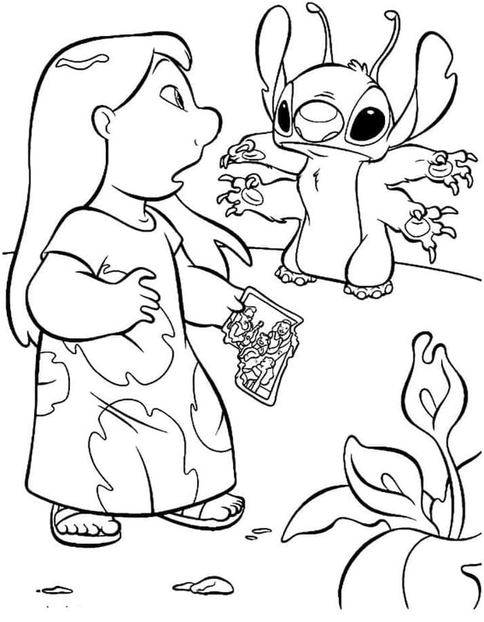 Lilo a Stitch zdarma základní omalovánka