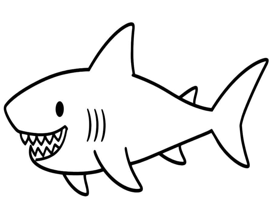 Megalodon pro děti omalovánka