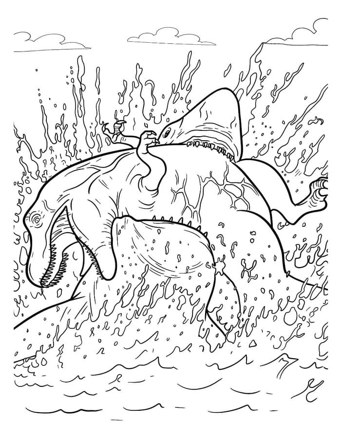 Megalodon tisknutelné omalovánka