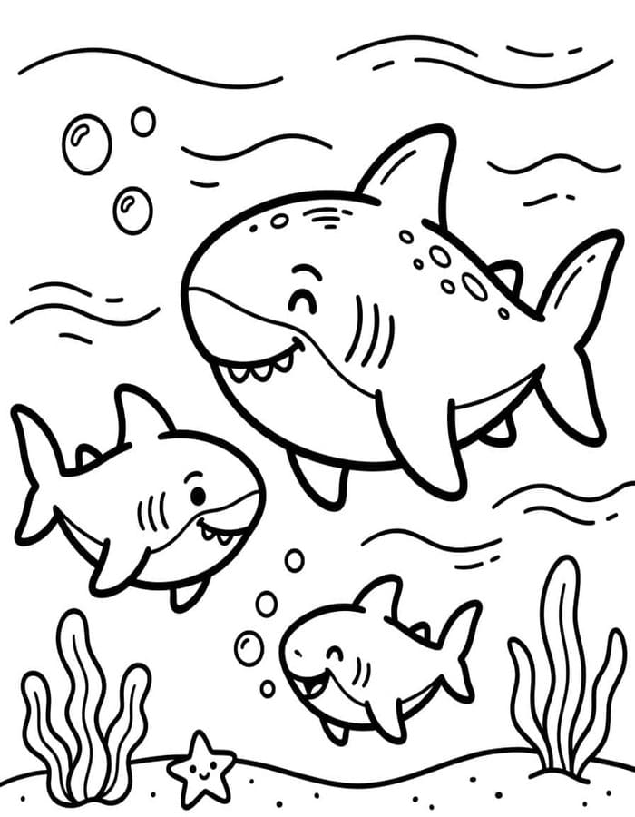 Megalodon zdarma prostý omalovánka