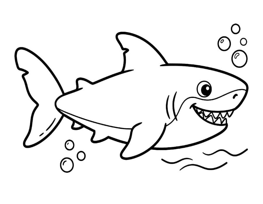 Megalodon zdarma omalovánka