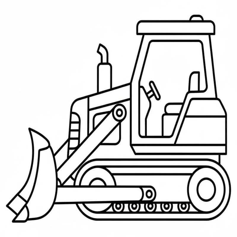 Nakreslete Buldozer základní omalovánka