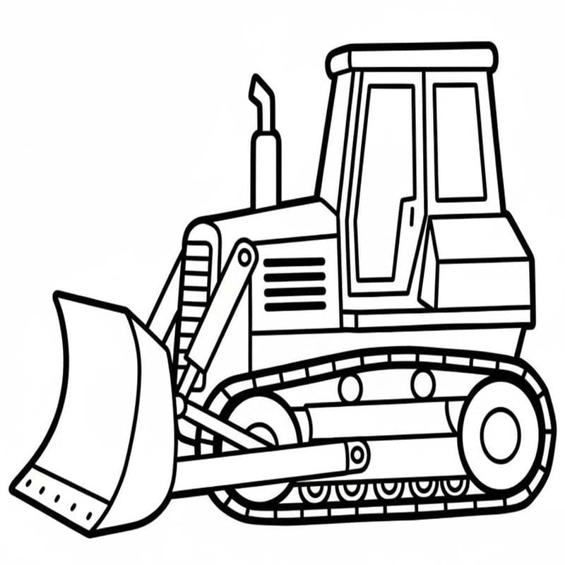 Nakreslete Buldozer zdarma omalovánka