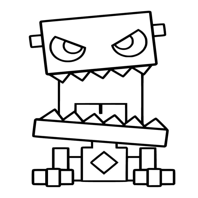 Nakreslete Geometry Dash k vytisknutí zdarma omalovánka