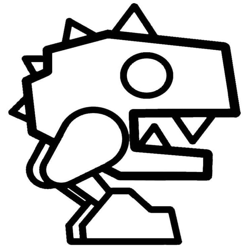 Nakreslete Geometry Dash k vytisknutí omalovánka