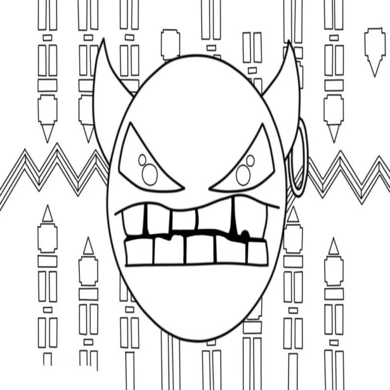 Nakreslete Geometry Dash zdarma prostý omalovánka