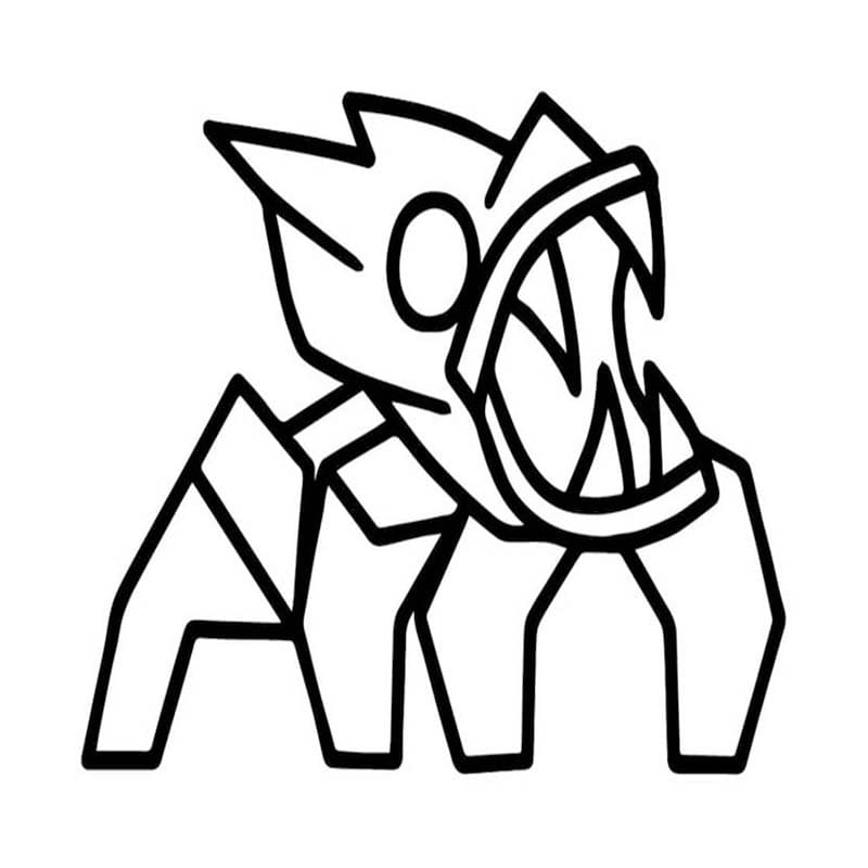 Nakreslete Geometry Dash zdarma snadný tisknutelné omalovánka