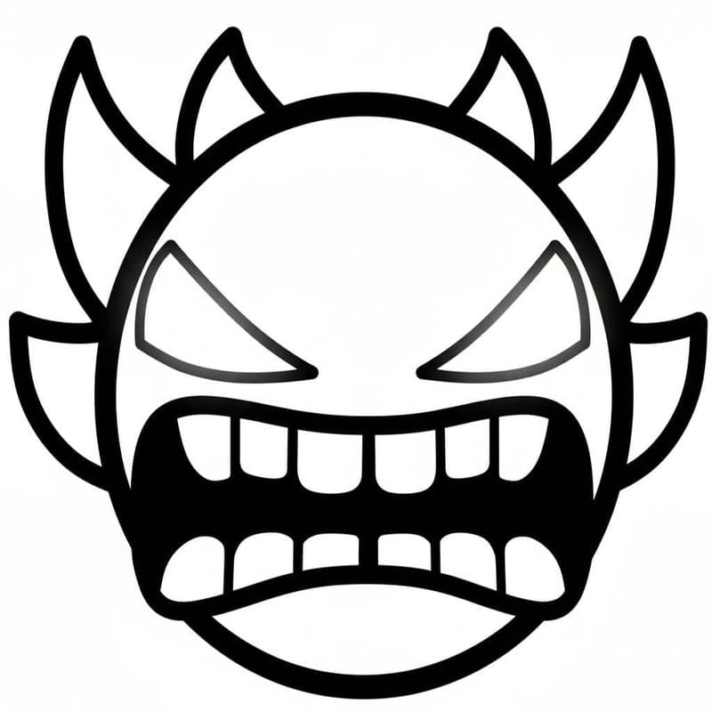 Nakreslete Geometry Dash zdarma omalovánka