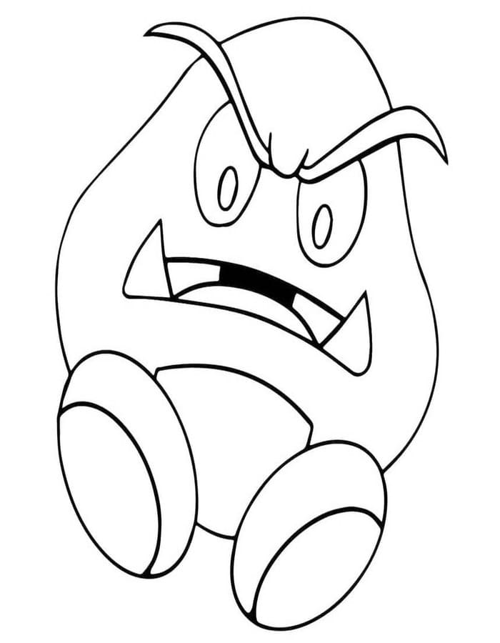 Nakreslete Goomba k vytisknutí omalovánka