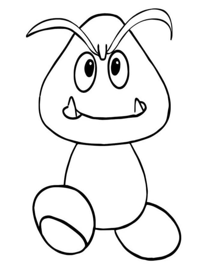 Nakreslete Goomba pro děti omalovánka