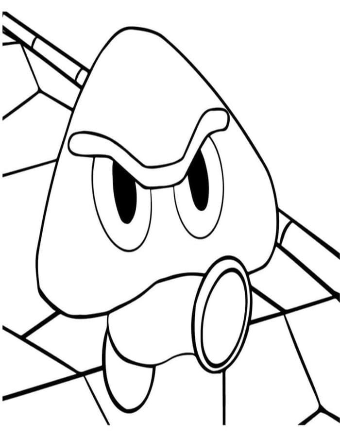 Nakreslete Goomba tisknutelné pro děti omalovánka