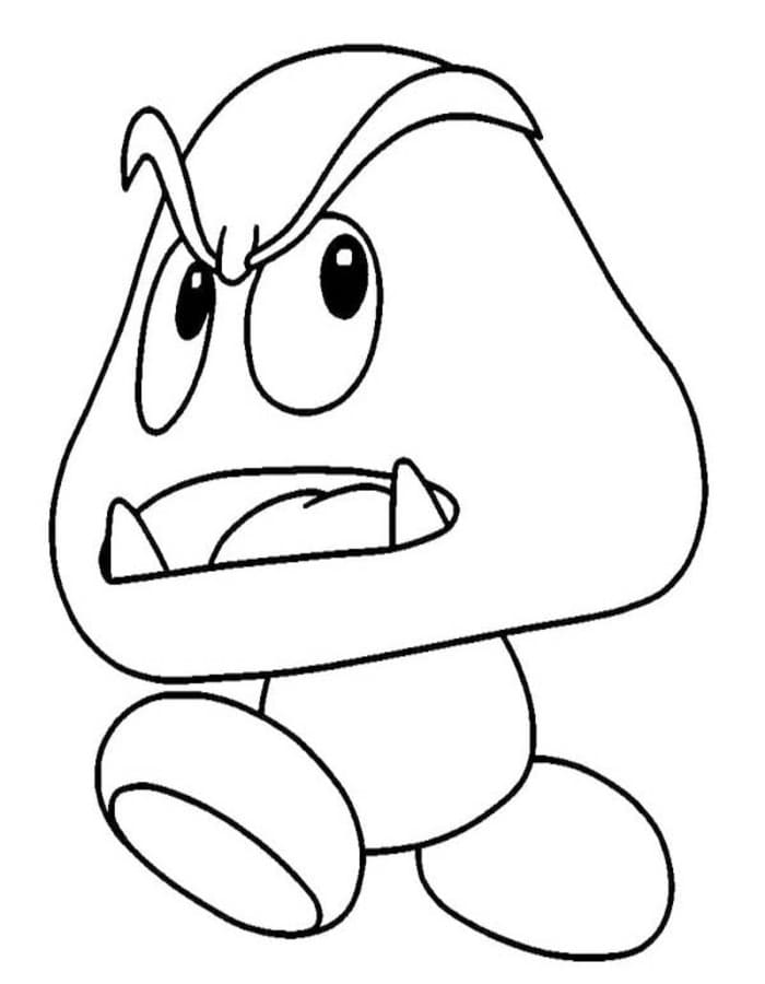 Nakreslete Goomba tisknutelné omalovánka