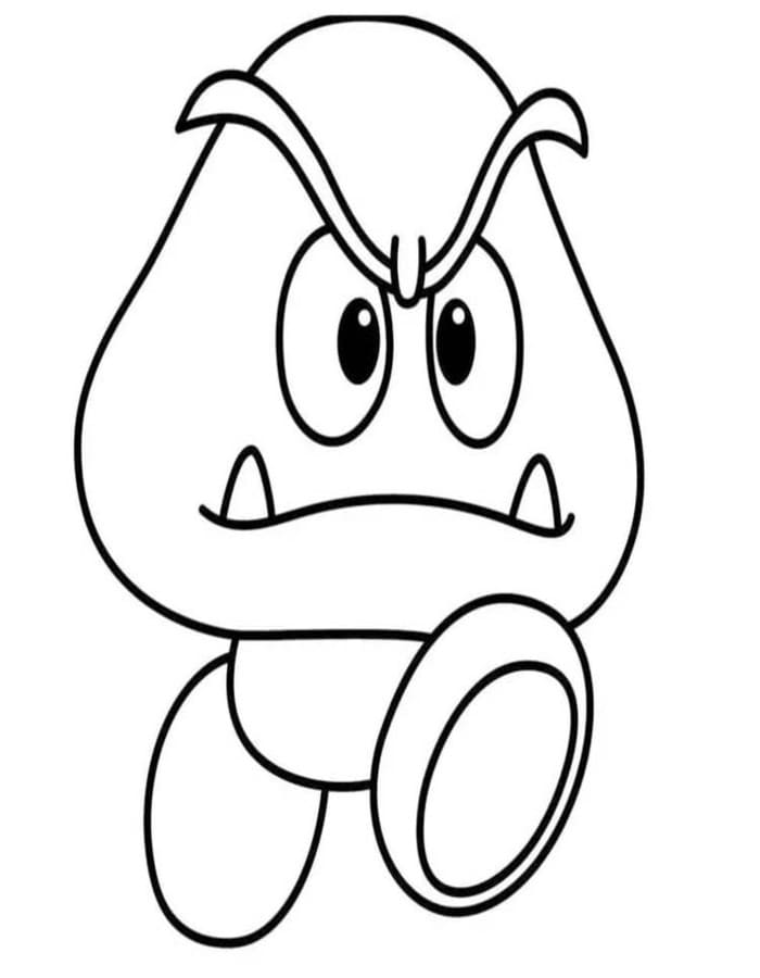 Nakreslete Goomba zdarma prostý omalovánka
