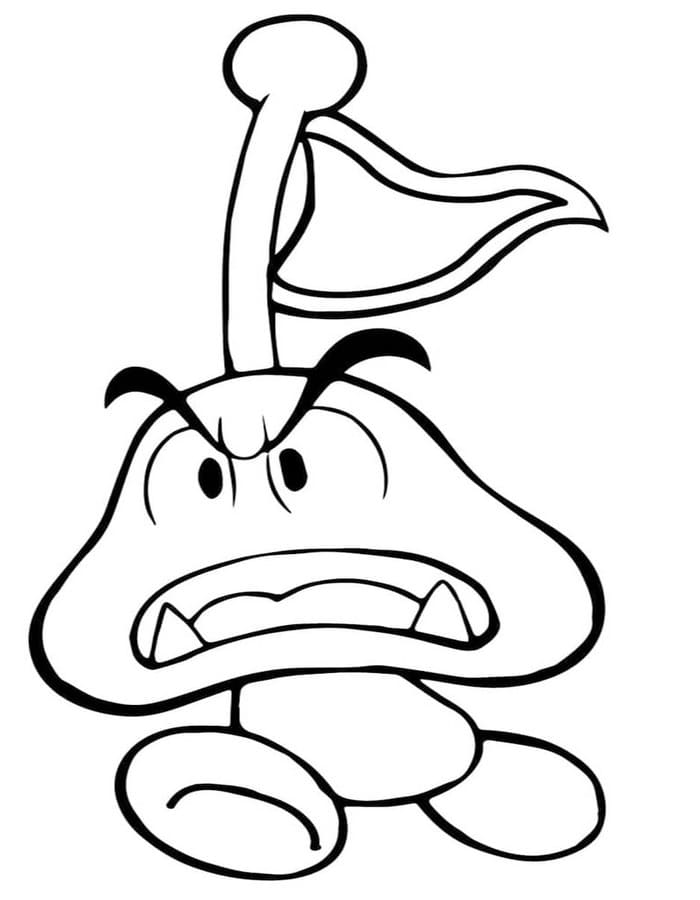 Nakreslete Goomba zdarma snadný omalovánka