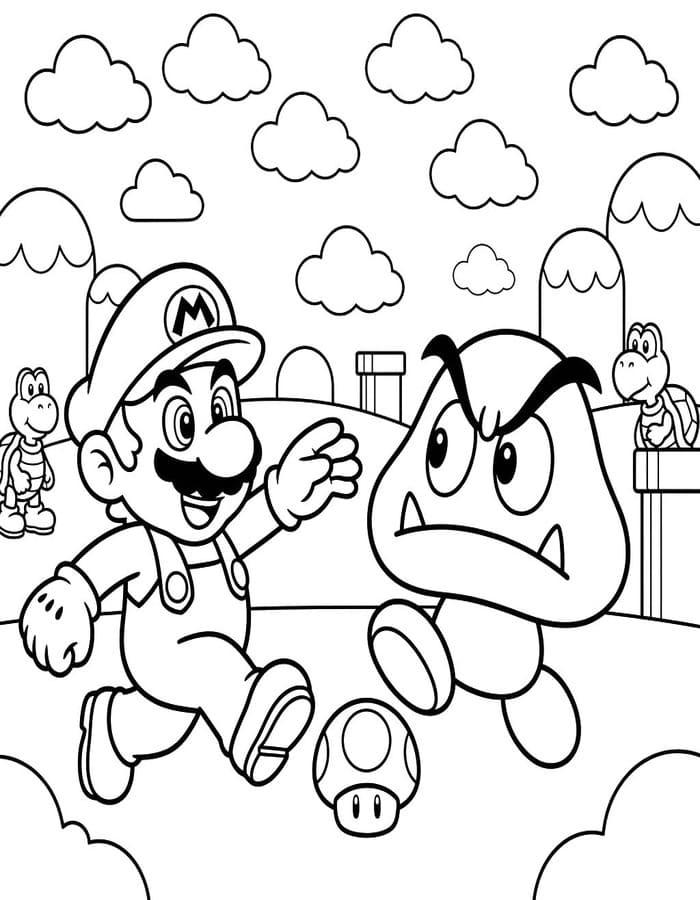 Nakreslete Goomba zdarma základní omalovánka