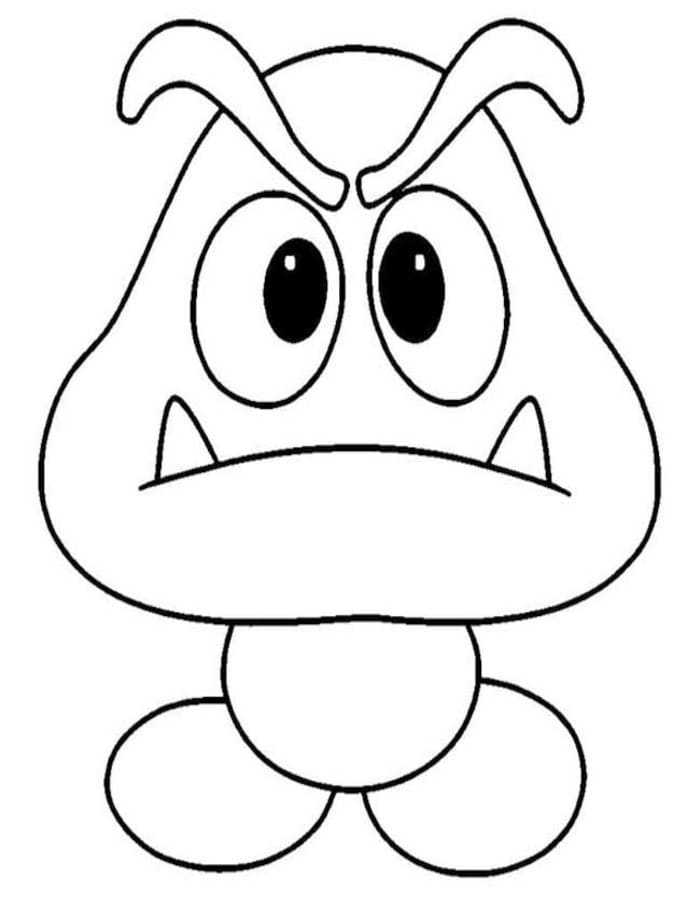Nakreslete Goomba omalovánka