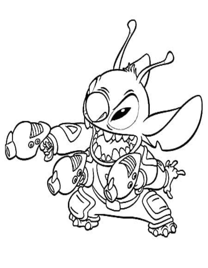Nakreslete Lilo a Stitch tisknutelné pro děti omalovánka