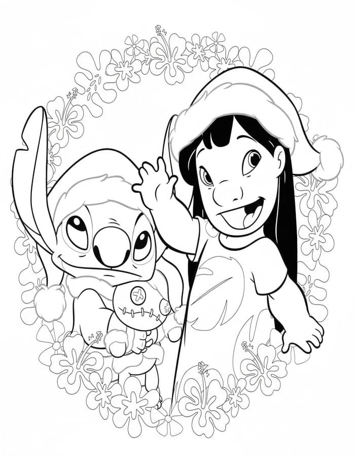 Nakreslete Lilo a Stitch zdarma pro děti omalovánka