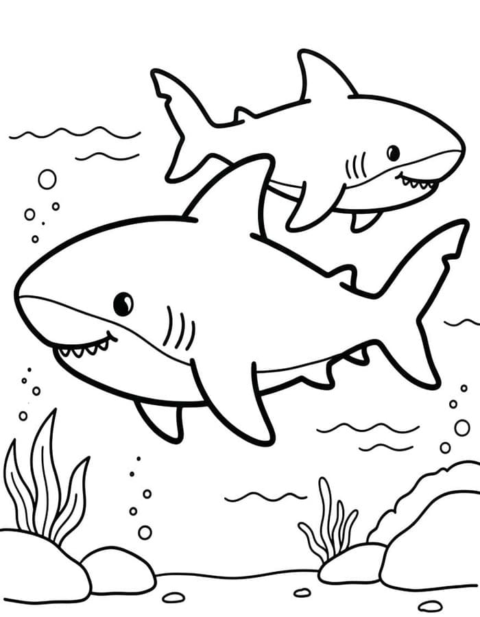 Nakreslete Megalodon omalovánka