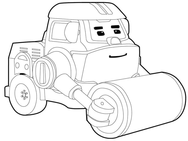 Nakreslete Robocar Poli k vytisknutí zdarma omalovánka