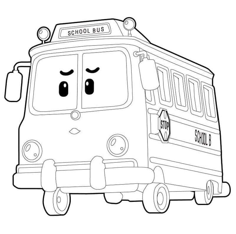 Nakreslete Robocar Poli k vytisknutí omalovánka