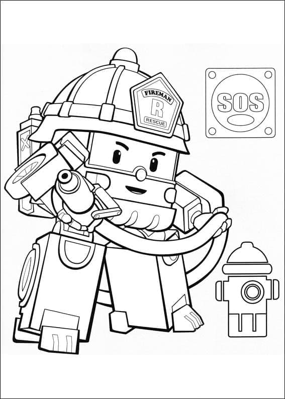 Nakreslete Robocar Poli prostý omalovánka