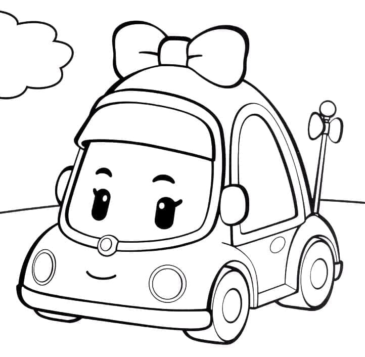 Nakreslete Robocar Poli snadný tisknutelné omalovánka
