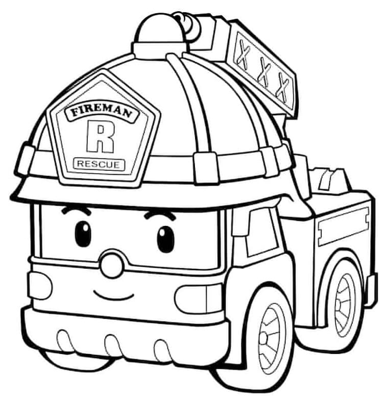 Nakreslete Robocar Poli snadný omalovánka