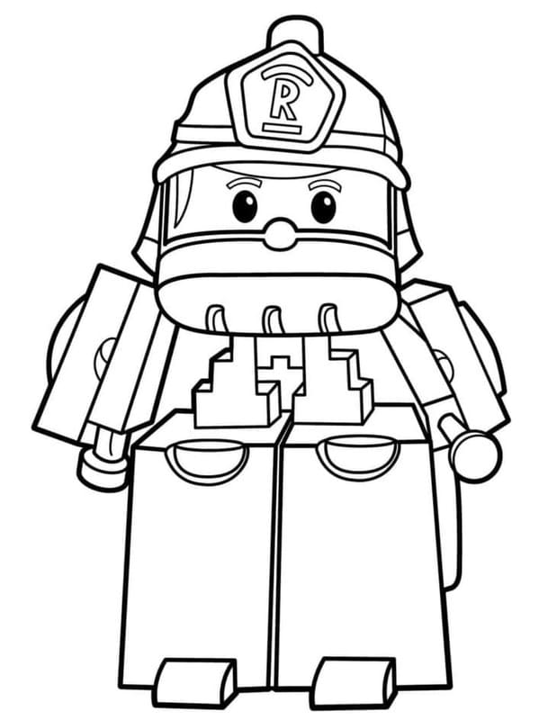 Nakreslete Robocar Poli tisknutelné omalovánka