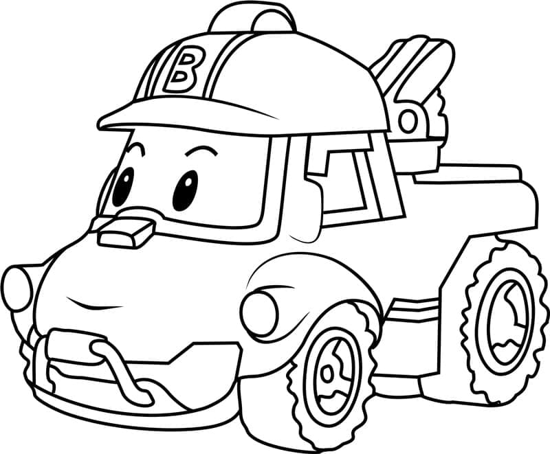 Nakreslete Robocar Poli zdarma prostý omalovánka