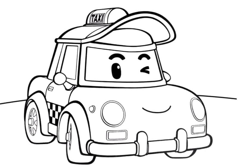 Nakreslete Robocar Poli zdarma základní tisknutelné omalovánka