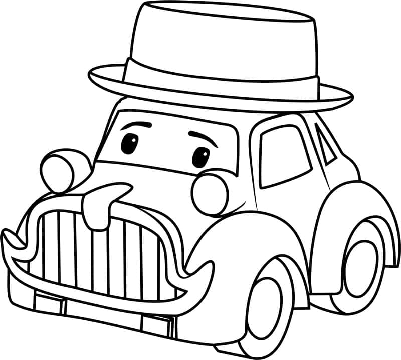 Nakreslete Robocar Poli zdarma základní omalovánka