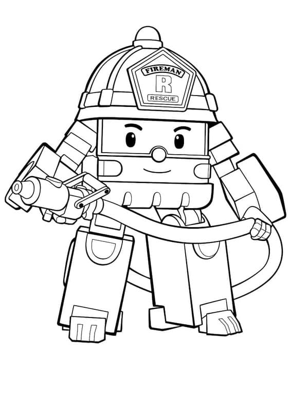 Nakreslete Robocar Poli omalovánka