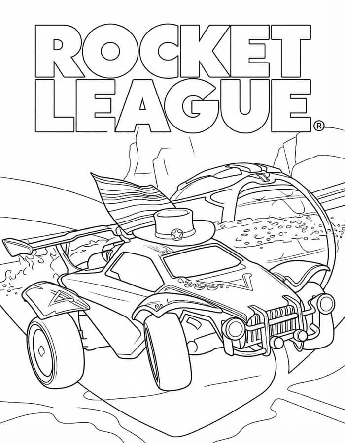 Nakreslete Rocket League k vytisknutí omalovánka
