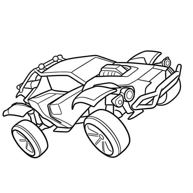 Nakreslete Rocket League prostý tisknutelné omalovánka