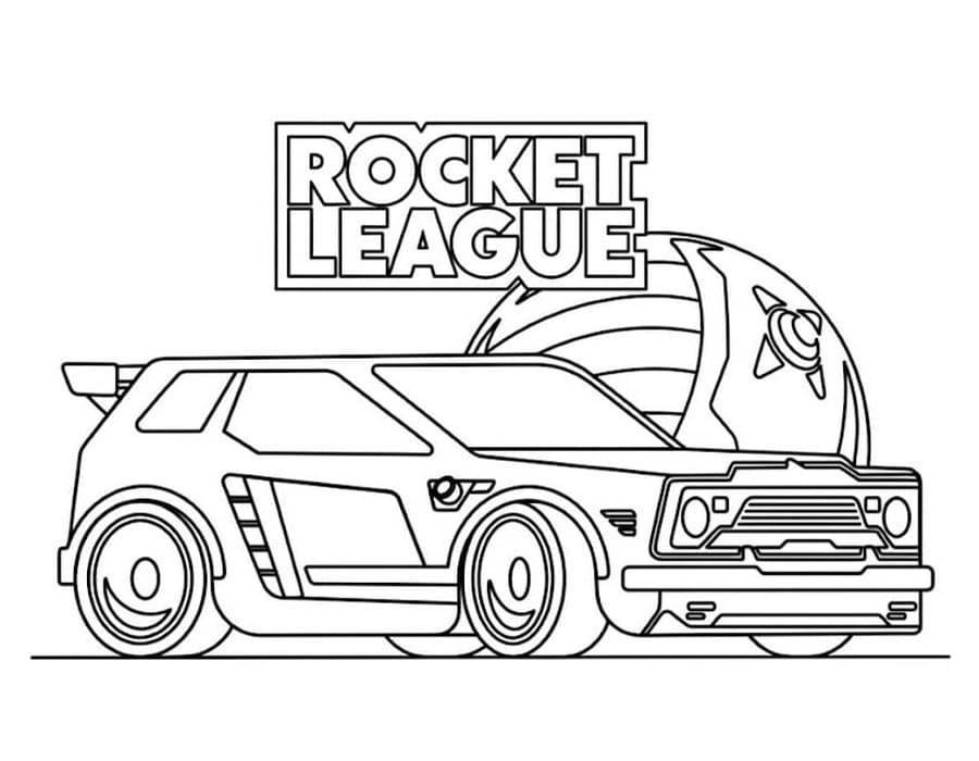 Nakreslete Rocket League snadný tisknutelné omalovánka